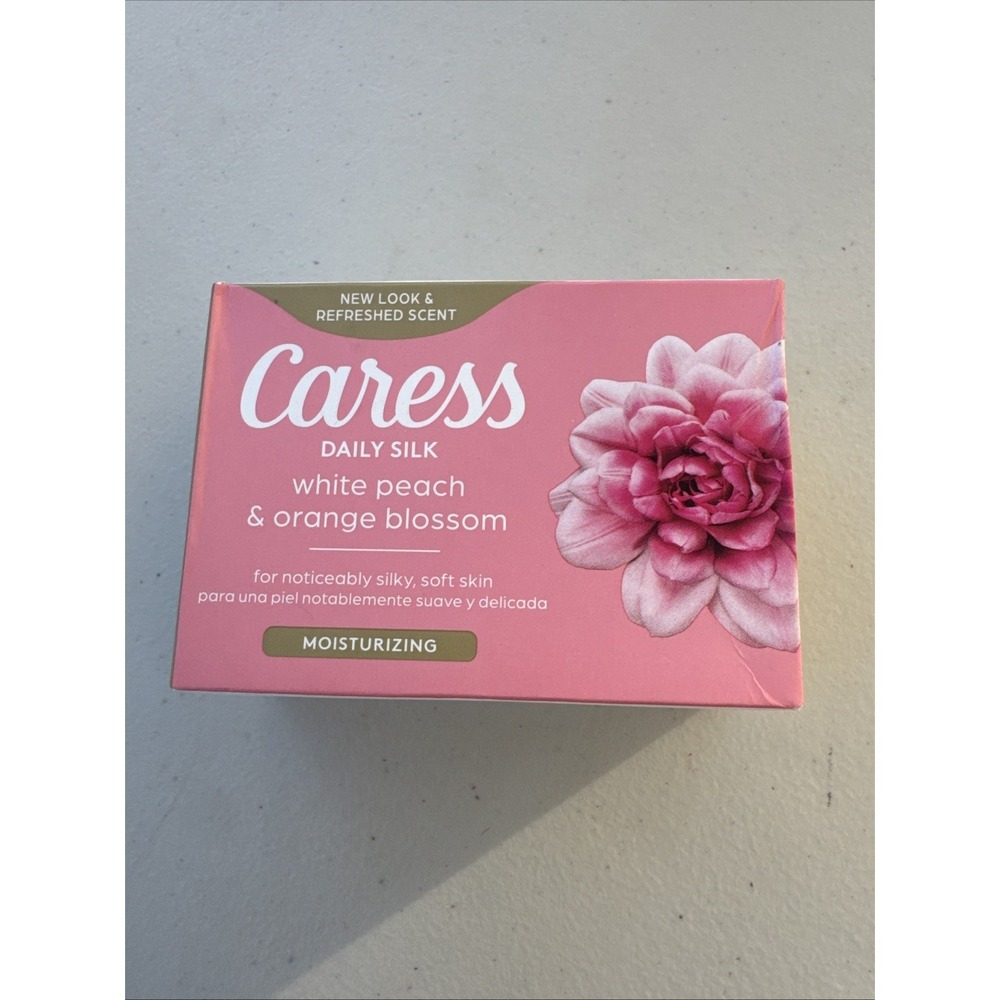Caress Daily Silk Beauty Bar with White Peach & Orange Blossom, 3.75 oz